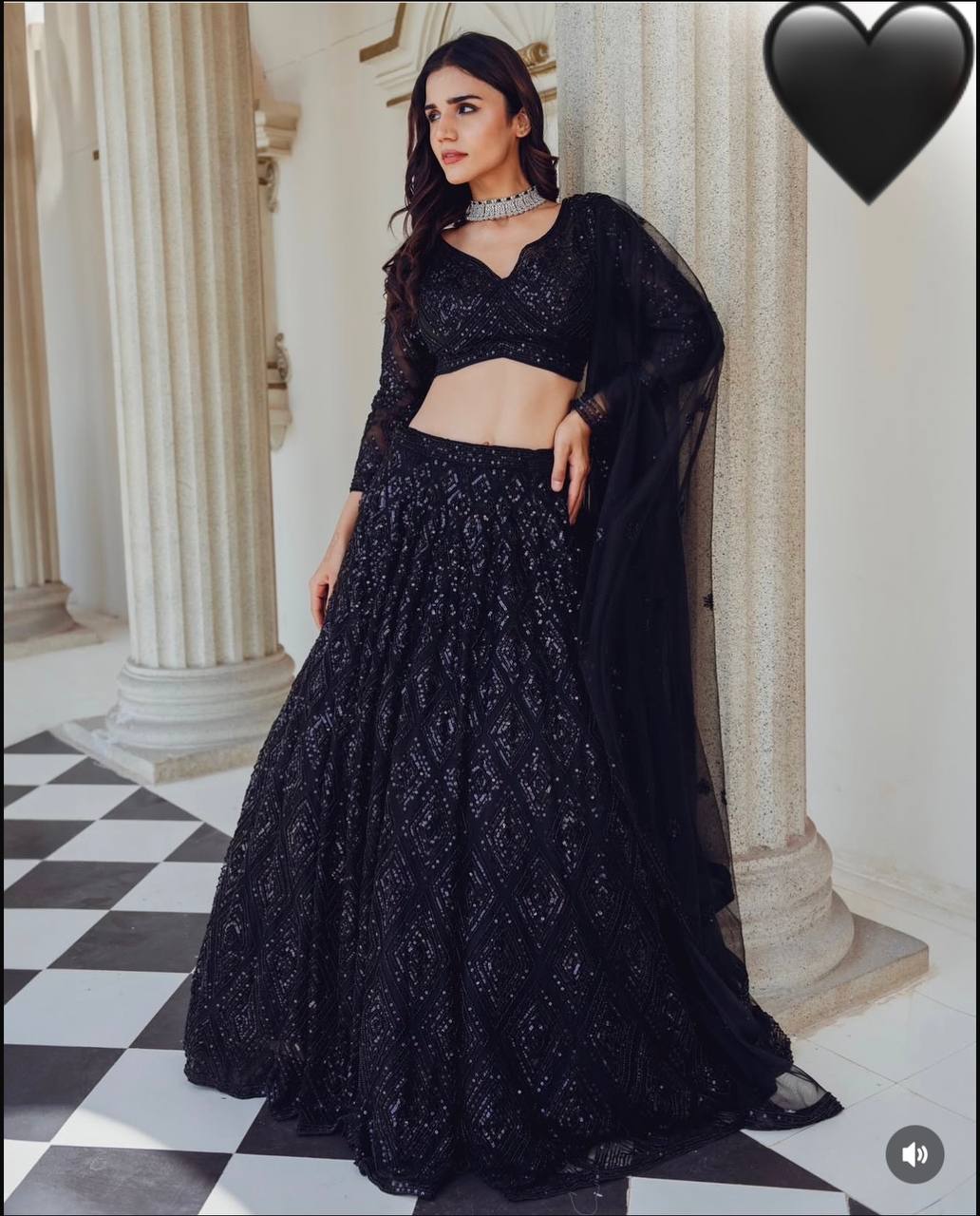 Eyes Catching Black Color Georgette Lehenga With Sequins And Dori Work Designer Lehenga Choli